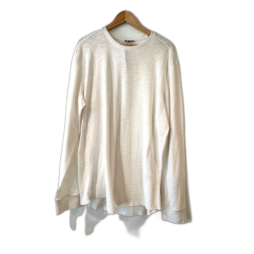 Vince Men's White Long Sleeve Tee XXL NEW with tags attached Cotton $115